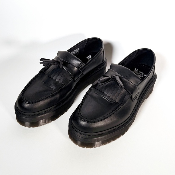 Dr. Martens Vegan Adrian Quad Mono Tassel Loafers – Black Size M10/ W11 - NEW - Picture 1 of 6